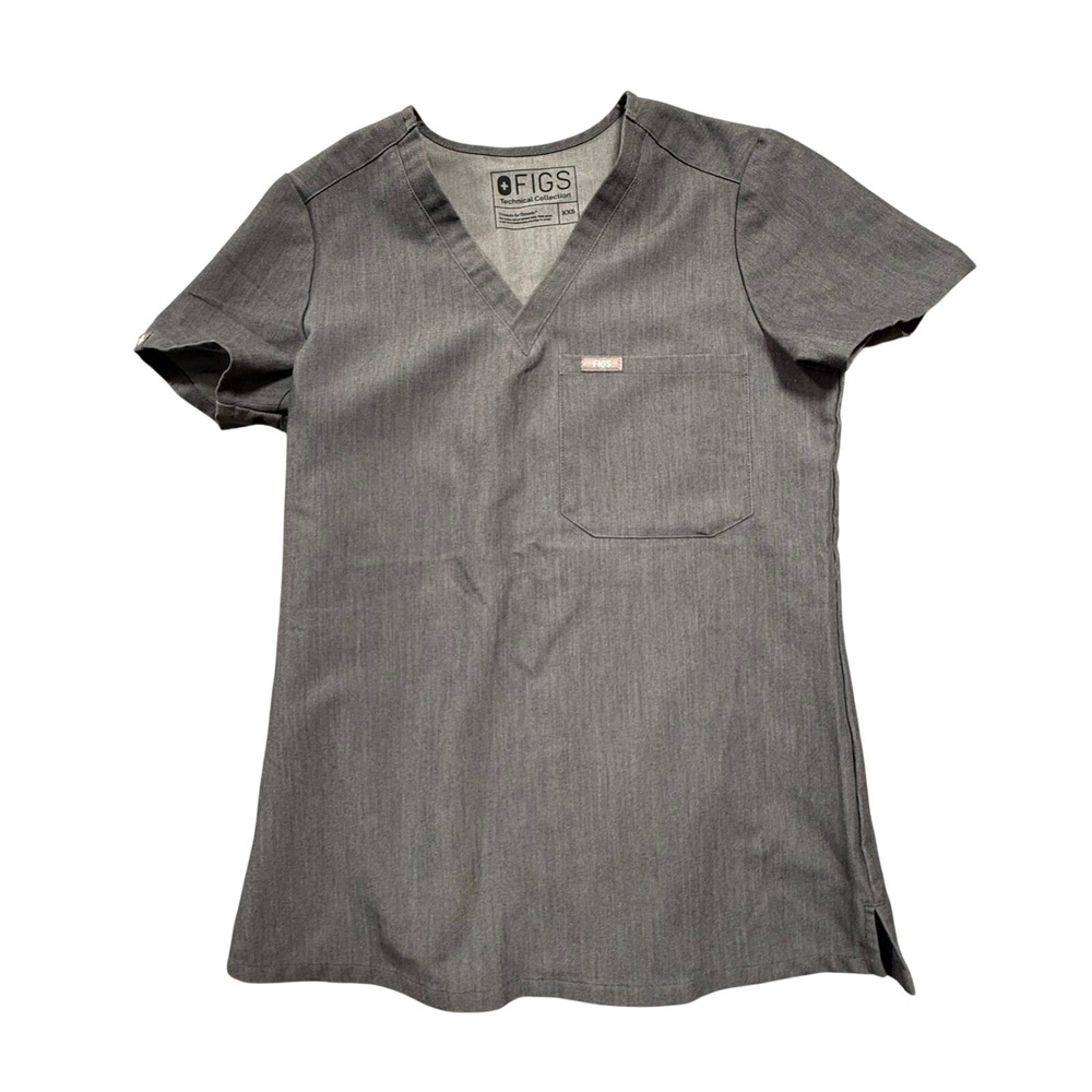 Figs Catarina Gray‎ Scrub Top Size XXS